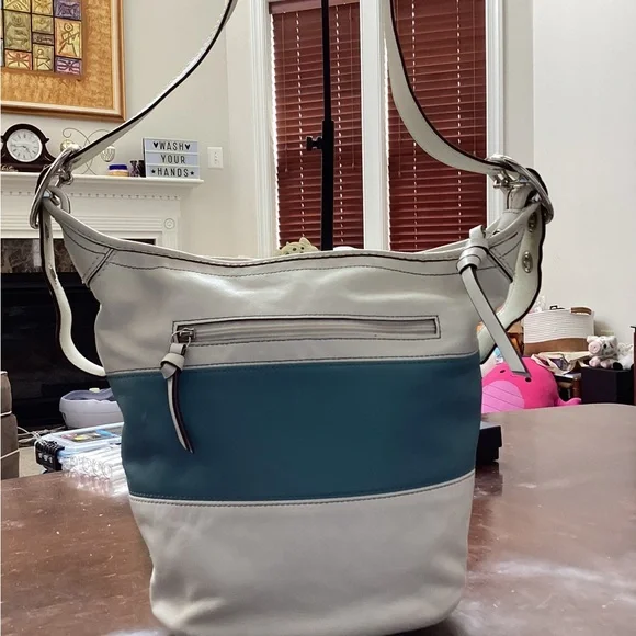 Vintage Coach Rugby Stripe Bucket Bag A0993-F13357 - Picture 1 of 11